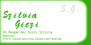 szilvia giczi business card